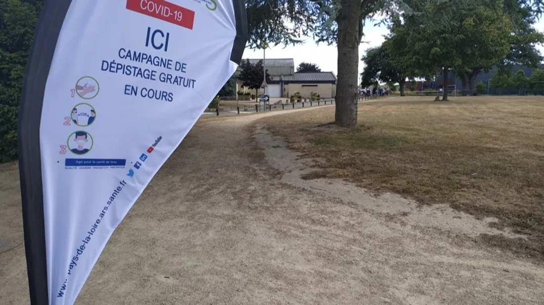 Un centre de dépistage en Mayenne, en juillet 2020.